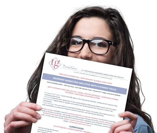 girl holding resume-